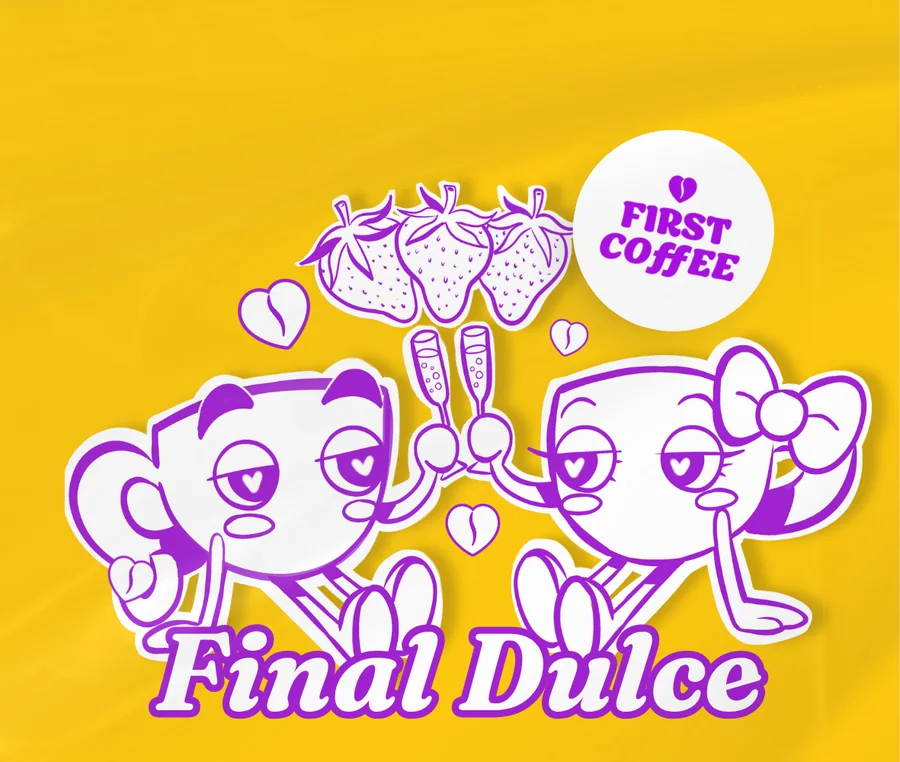 Ilustración de la etiqueta de Final Dulce, con los Tazis